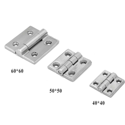 40 * 40mm Yüksek Mukavemetli SS304 Ağır Hizmet Menteşeleri, Tekne Denizcilik İçin 180 Derece