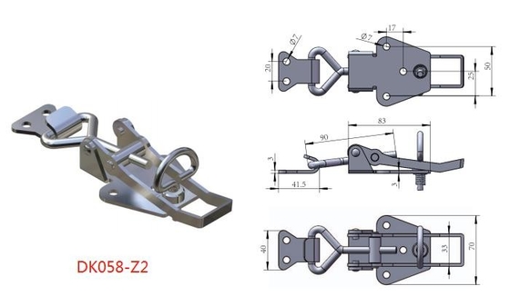 Soğuk Haddelenmiş Galvanizli Ayarlanabilir Geçiş Mandalları SS201 Kurulum Derinliği