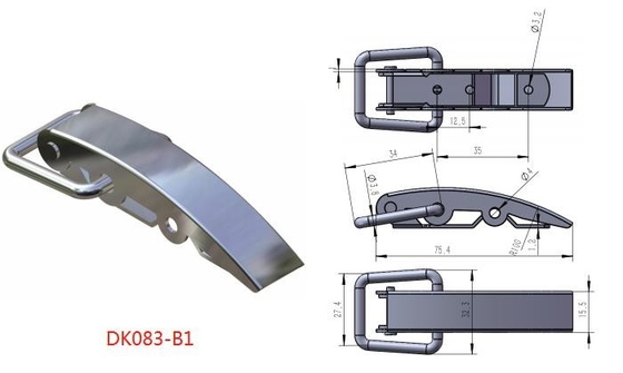 Hafif 35g Ağır Hizmet Tipi Geçiş Mandalları Galvanizli Demir Sabit Makine Parçaları
