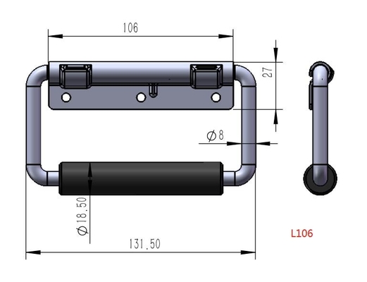 131.5mm Katlanır Çekme Yaylı Göğüs Kolları SS201 Anti Çıngırak