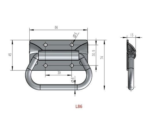 L86mm Galvanizli Katlanır Dolap Makinesi Karbon Çelik Göğüs Çekme Kolları